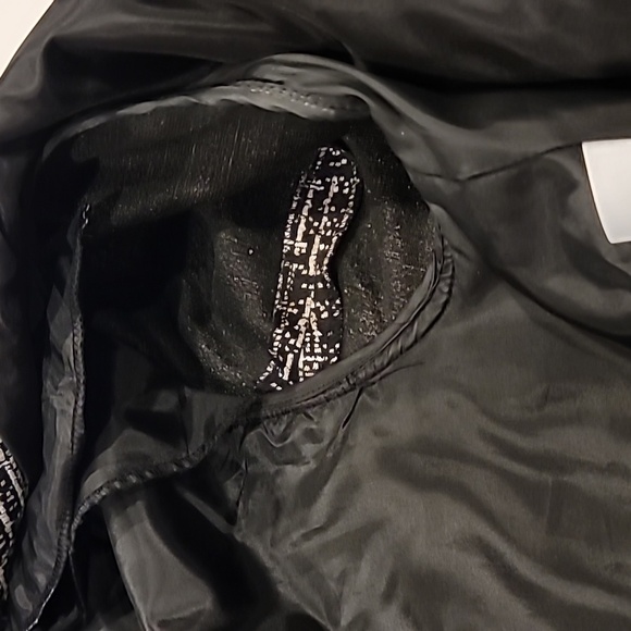 Nipon Boutique Tweed Open Front Modern Jacket Black Cream 18W - Picture 10 of 15